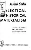 O dialekticheskom i istoricheskom materializme (1941)