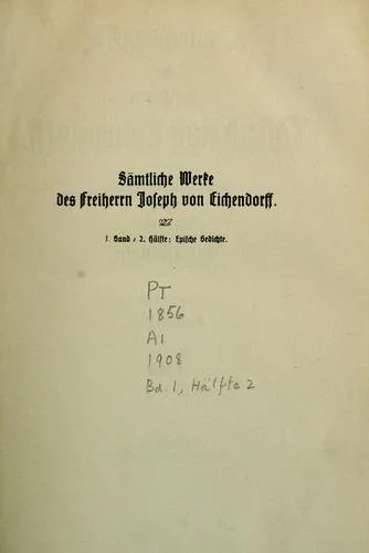 Sämtliche Werke des Freiherrn Joseph von Eichendorff (1908)