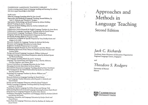Approaches and methods in language teaching (1995)