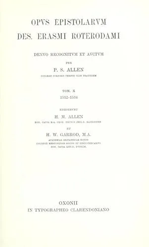 Opus epistolarum Des. Erasmi Roterdami (1521)